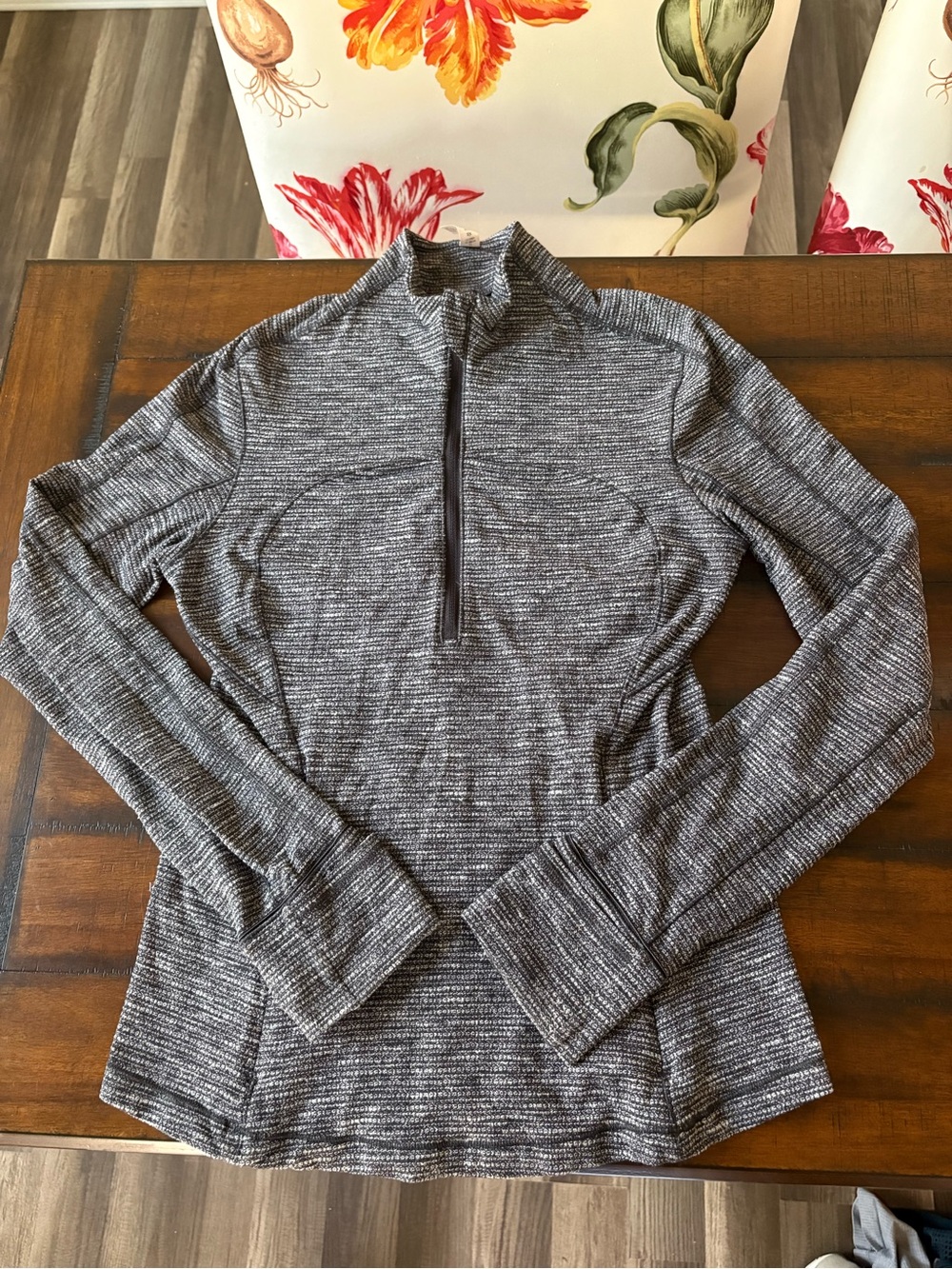 lululemon athletica Gray Half-Zip Long Sleeve Pullover